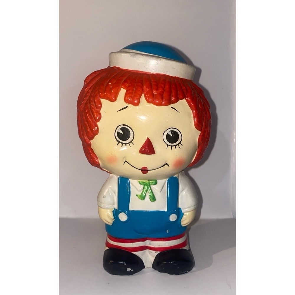Vintage Raggedy Andy Chalkware Piggy Bank